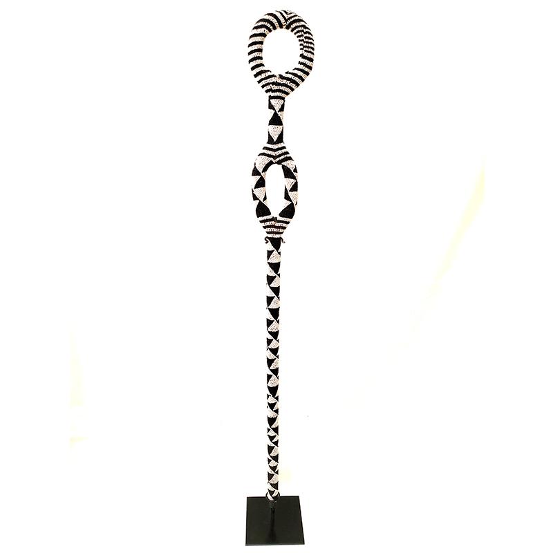 Tutsi Beaded Walking Stick 01 — Luangisa African Collection