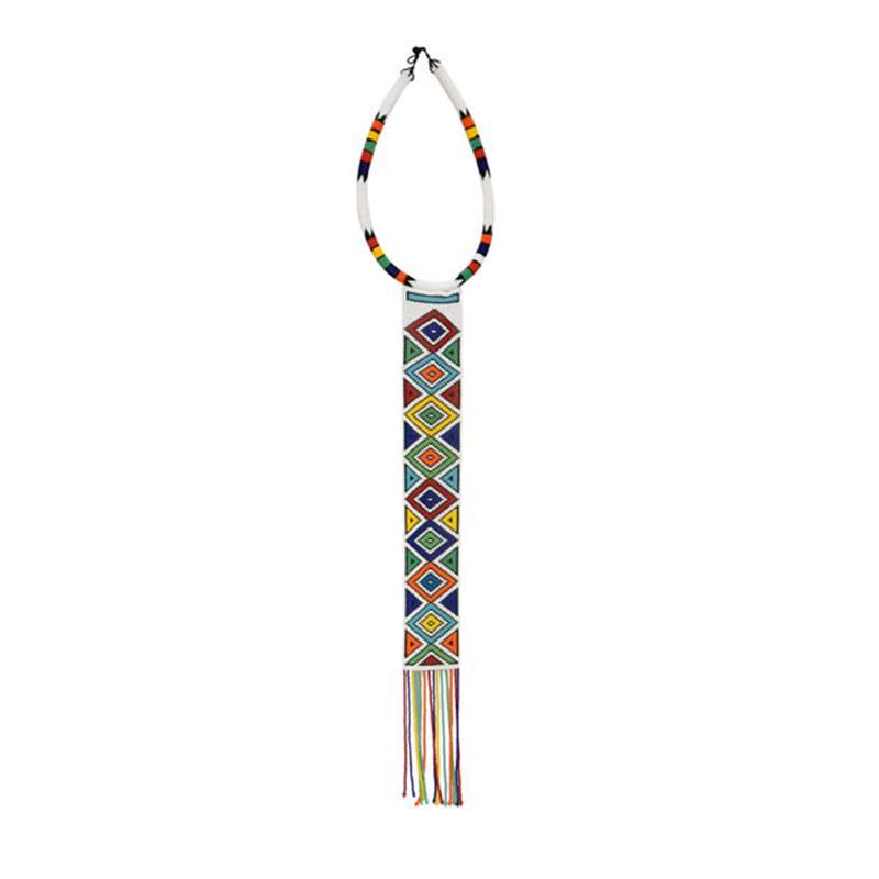 Unisex Long Beaded Neck Tie Necklace 01 — Luangisa African  display picture 3