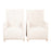 Yoruba Beaded Arm Chair Set of 2 | White