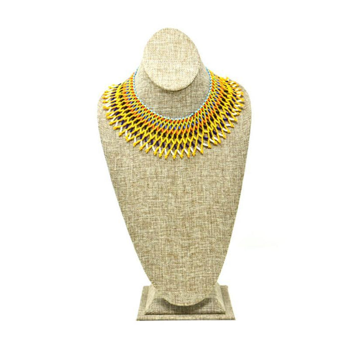 Yulita Short Beaded Collar Necklace 03