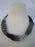 Zulu Strand Short Necklace Black and Silver 22 inches