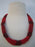 Zulu Strand Short Necklace Red and Black 22 inches